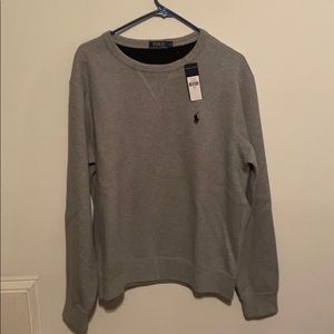 Grey polo sweatshirt